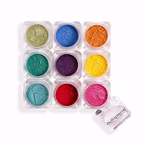 bellapierre Shimmer Powder 9 Stack | Paraben Free Eyeshadow | Vegan & Cruelty Free Eye Makeup - 9 Count - Iris