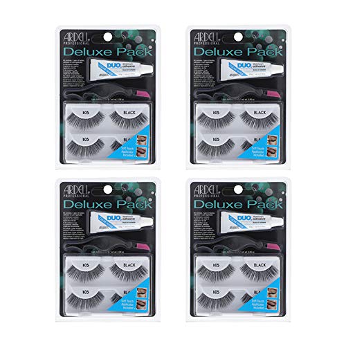 Ardell False Eyelashes Deluxe Pack 105 Black 4 Pack