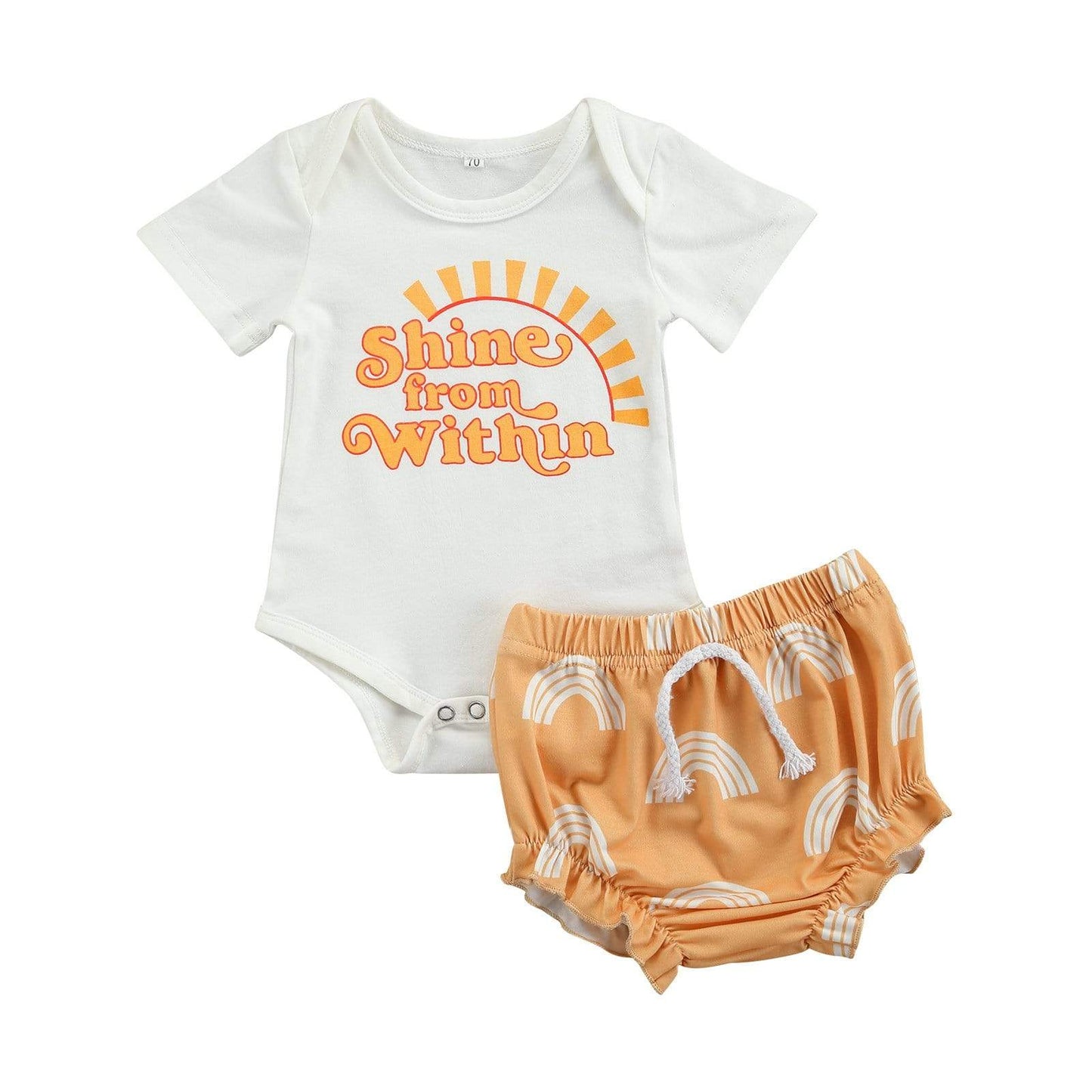 Girl's Clothing 3M Short Sleeve Romper Rainbow Shorts