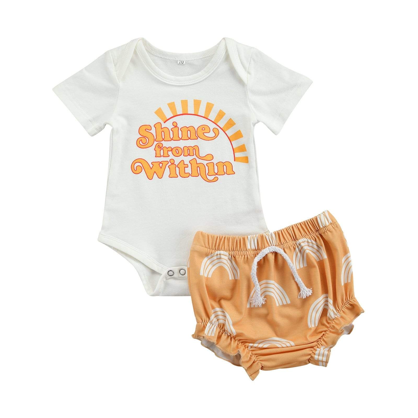 Girl's Clothing 3M Short Sleeve Romper Rainbow Shorts